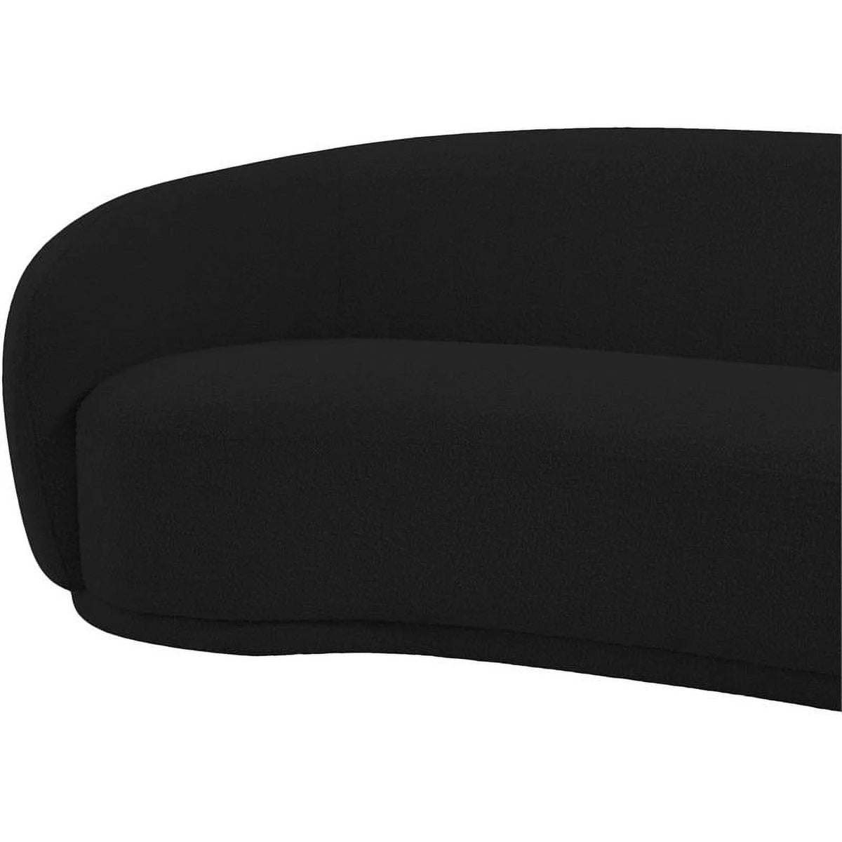 Black Boucle Fabric Loveseat K612