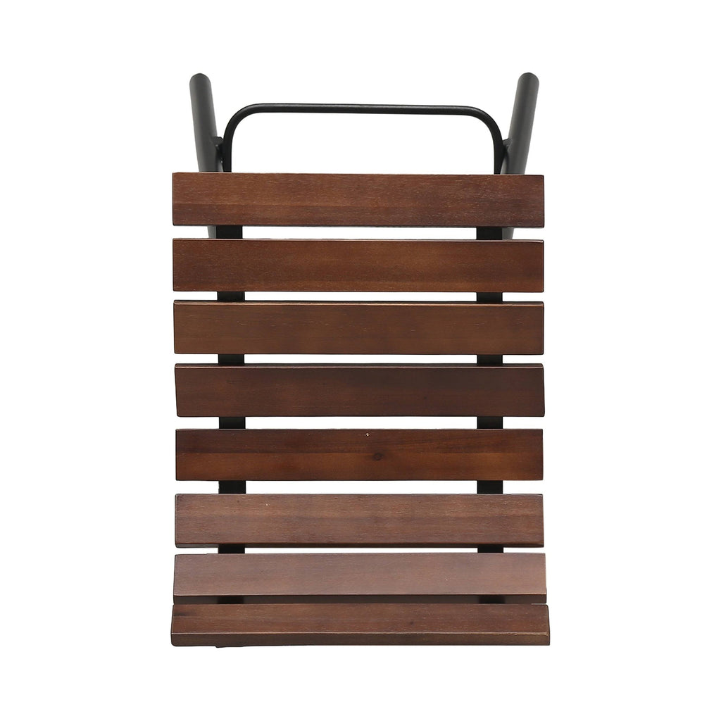 Set of 2 Wooden Barstool Dark Brown Y599838