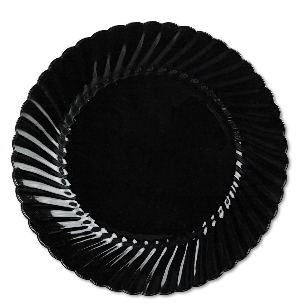Black Plastic Plates 10.25 in 144/Case L340