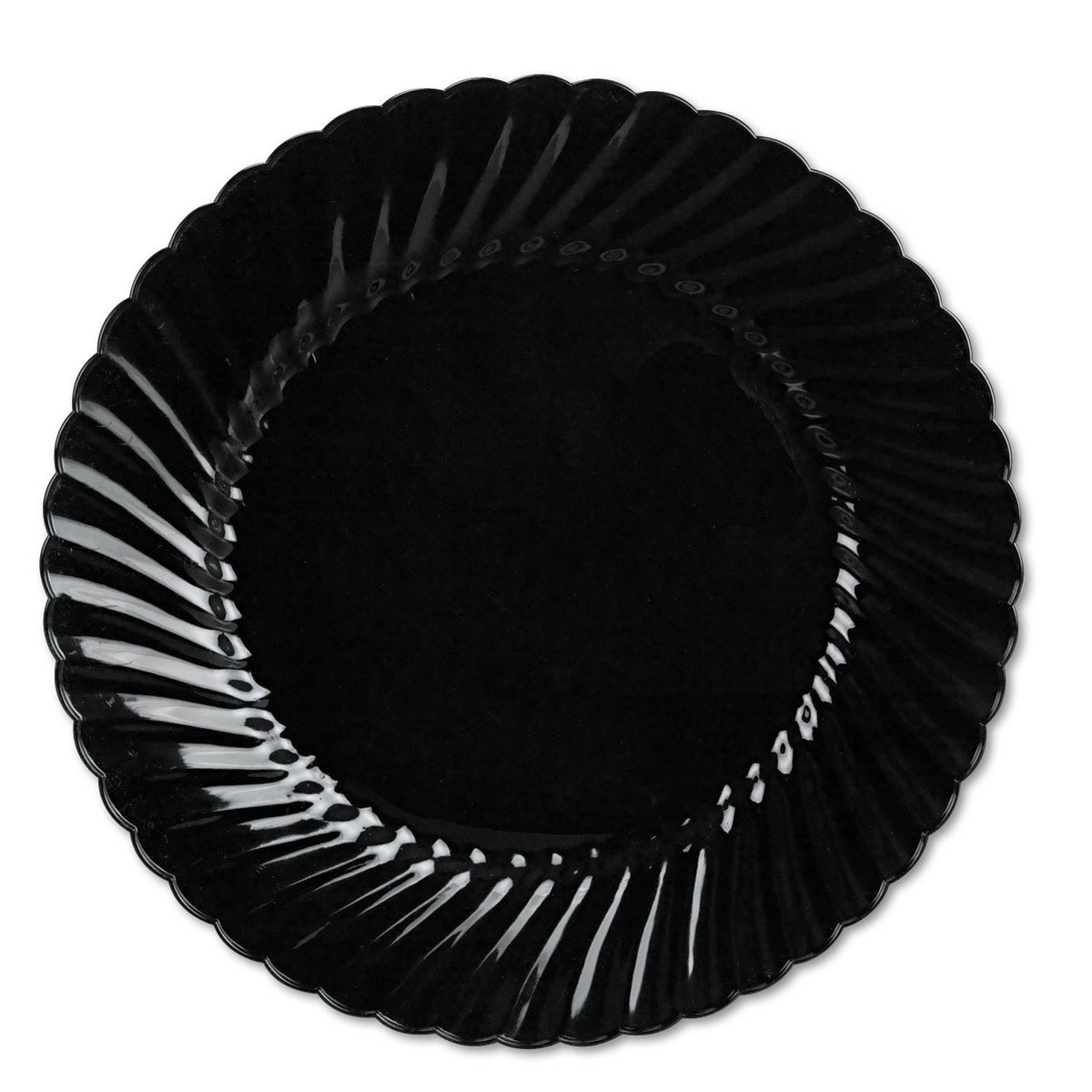 Black Plastic Plates 10.25 in 144/Case L340