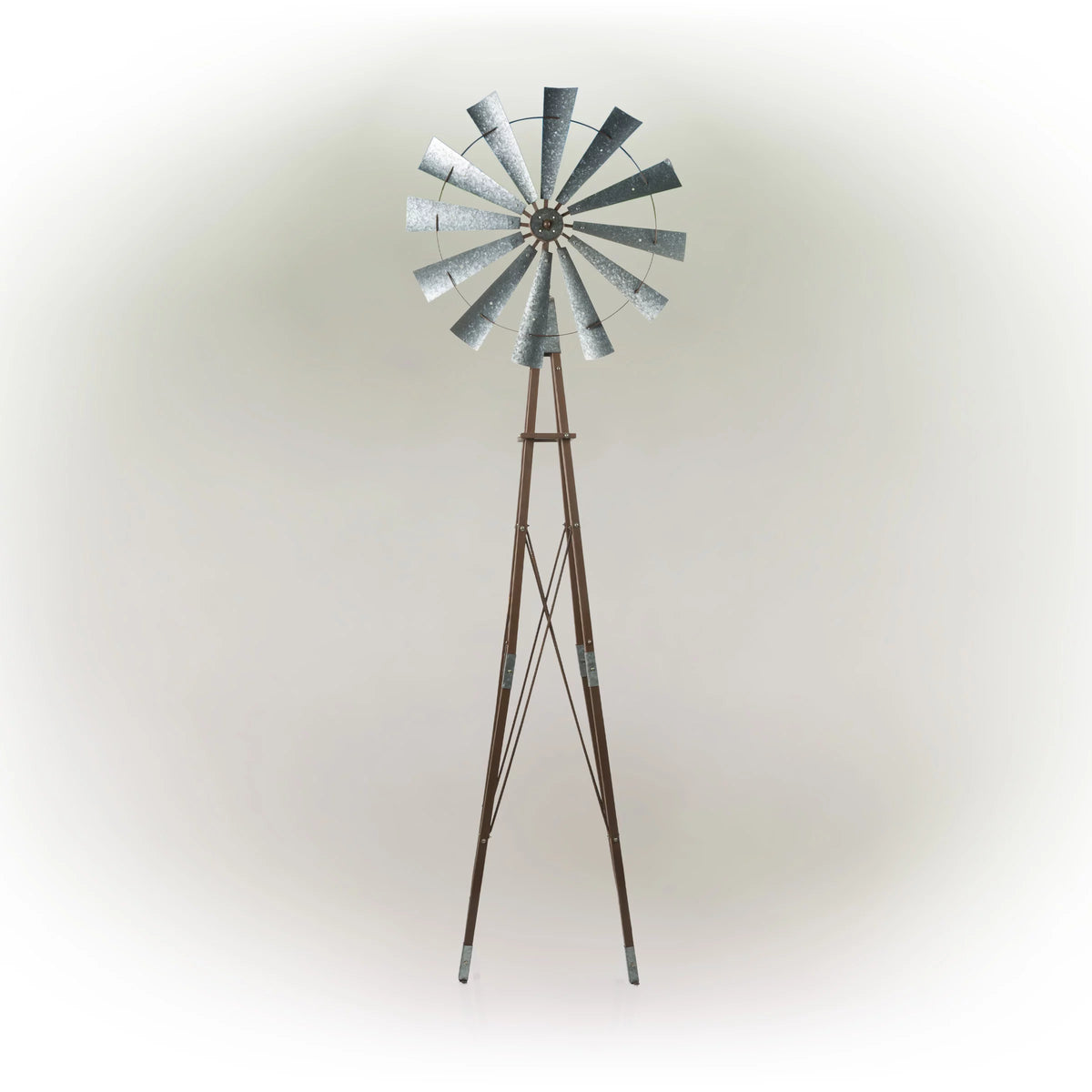 Galvanized Metal Kinetic Windmill A298