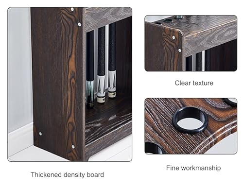 6 Hole Wood Pool Cue Holder Q327