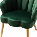 Scalloped Velvet Tufted Arm Chair H40543