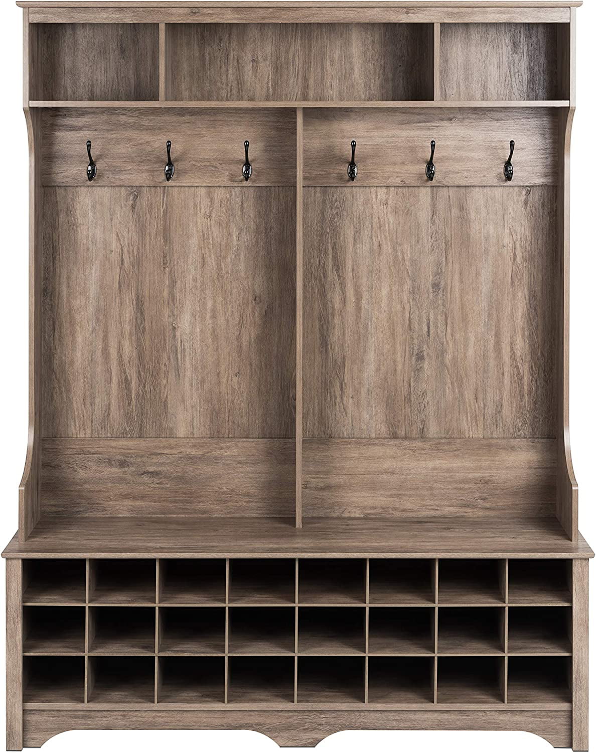Gray Hall Tree with Bench and Shoe Storage G226541