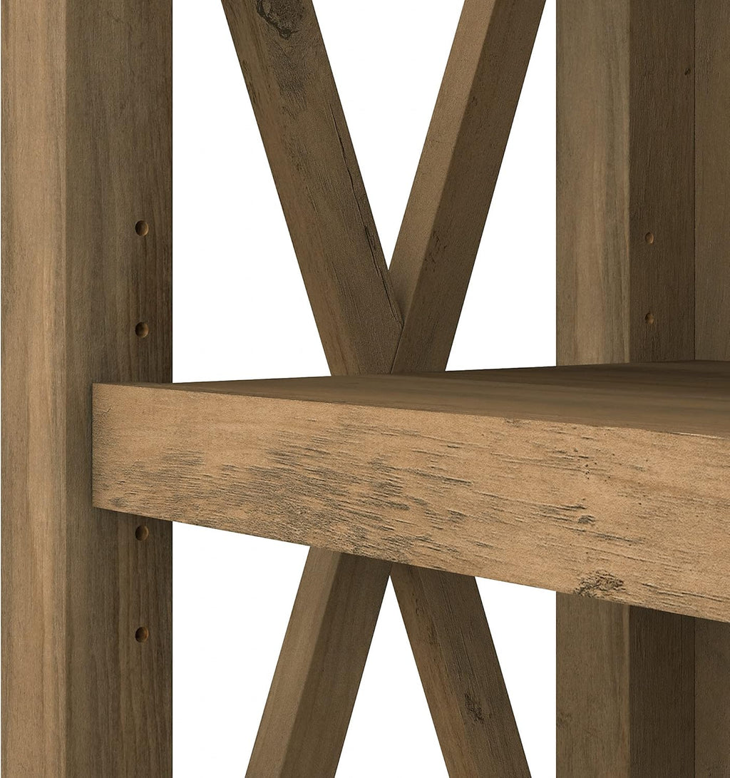 5 Shelf Bookcase Set, Reclaimed Pine L44504