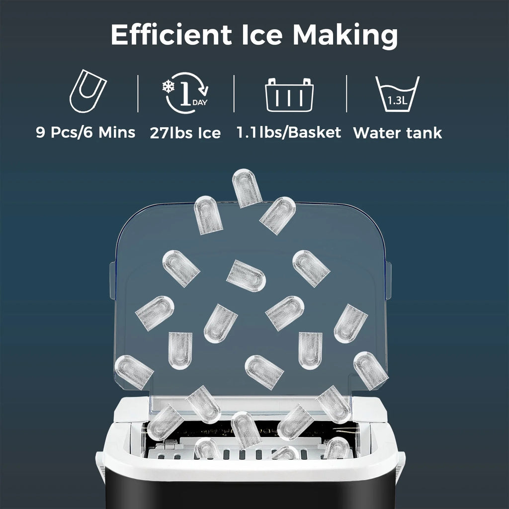 Black Self-Cleaning Ice Maker M858942
