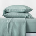 Sage Green Washed Hemp Solid Sheet Set C616
