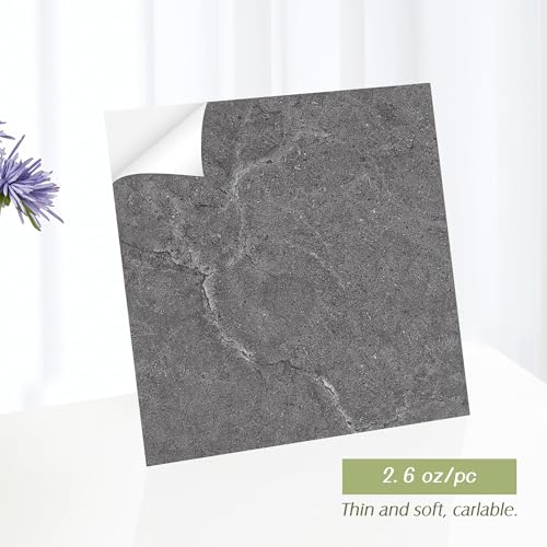 Waterproof Peel and Stick Vinyl Floor Tile, 36 Pack 54 Sq.Ft Wood Plank, 36" x 6" Dustgray V974