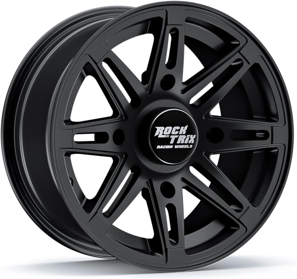 14x7 Matte Black ATV Wheels Rims Set of 4 I550