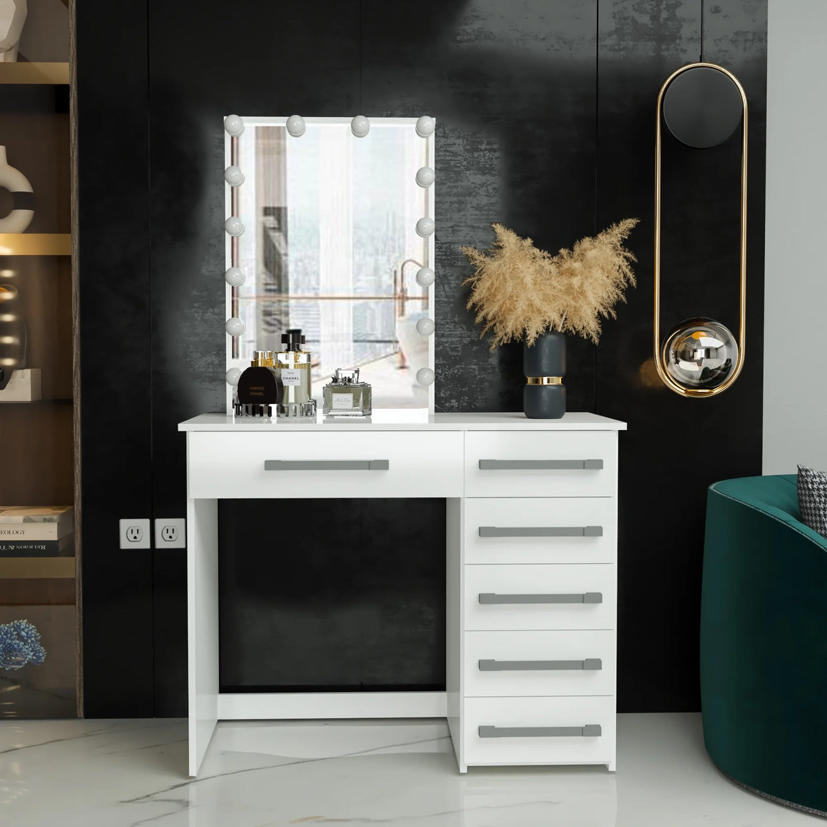 White Painted Vanity Table K73091