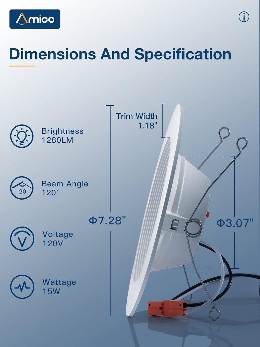 16 Pack 4CCT LED Recessed Lighting with Baffle Trim D687637