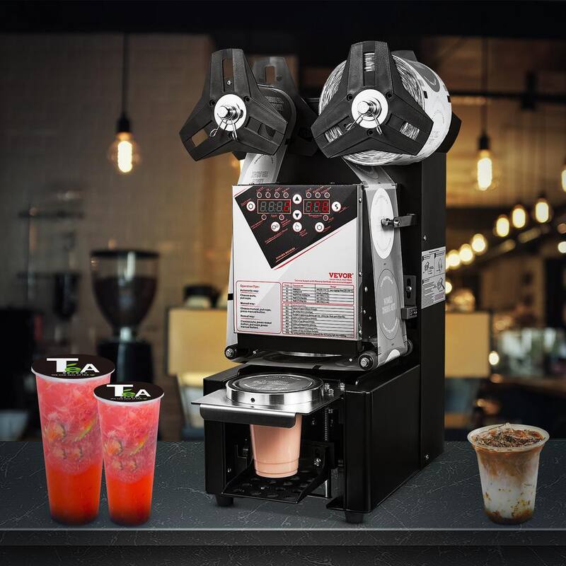 Automatic Cup Sealing Machine with LCD Panel, Black F579361