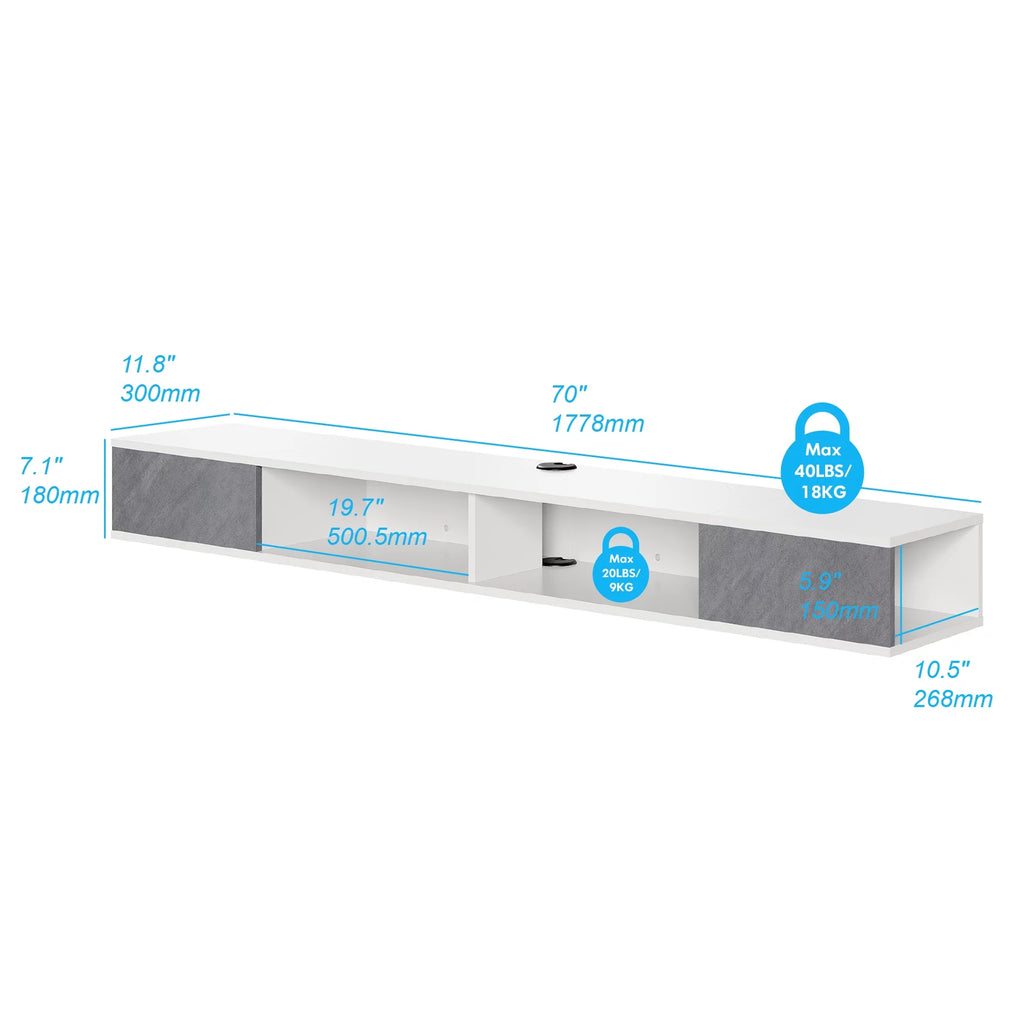 70in Floating TV Stand Media Console O4533