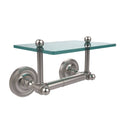Two Post Toilet Tissue Holder with Glass Shelf - Satin Nickel Z742