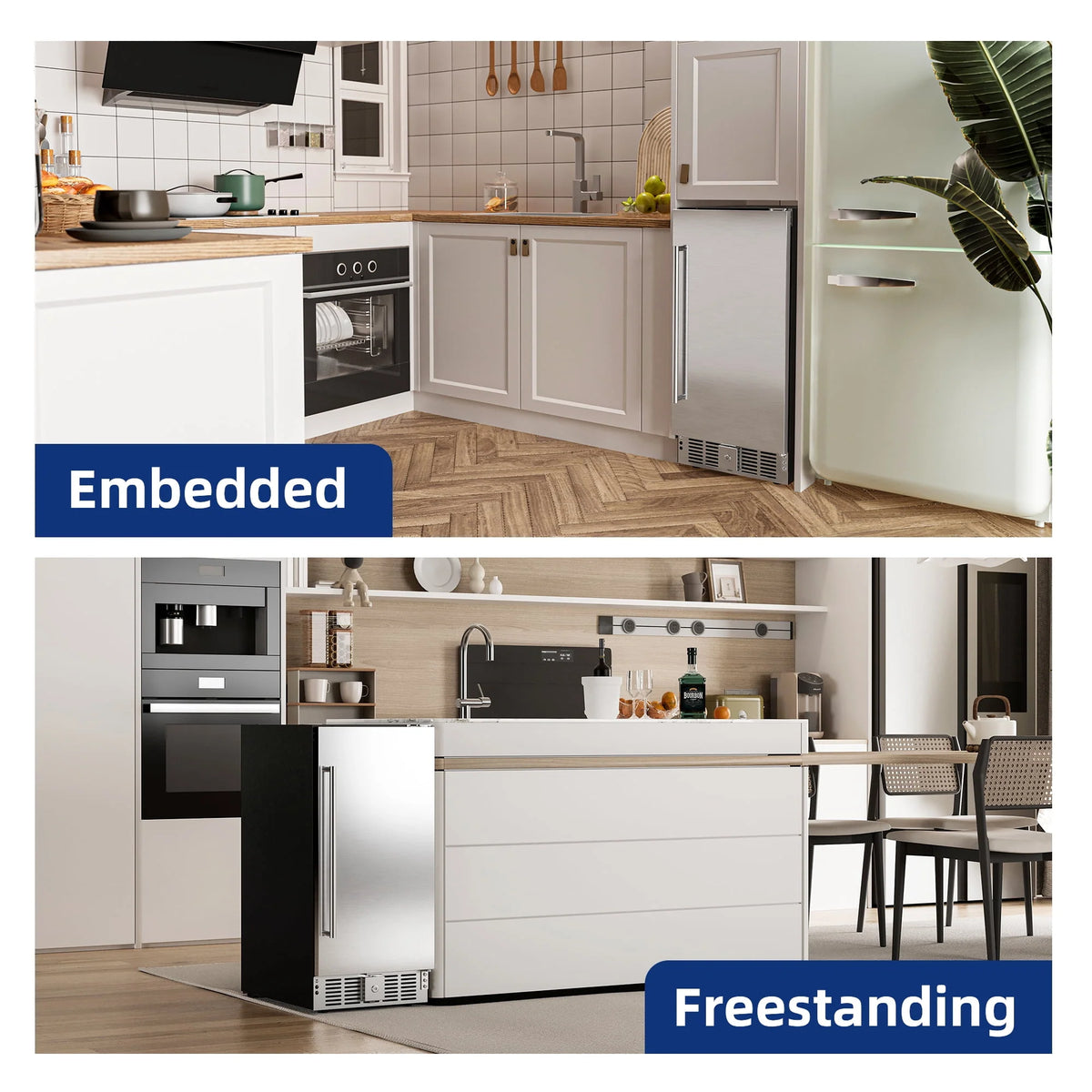 15 Beverage Cooler Refrigerator with Glass Door N59476