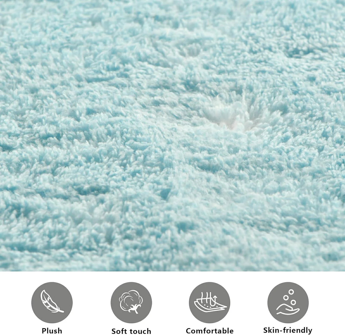 Non Slip Quick Dry Shaggy Bath Mat 39x20 in J514491
