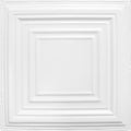 Bright White Satin Tin Ceiling Tile P129