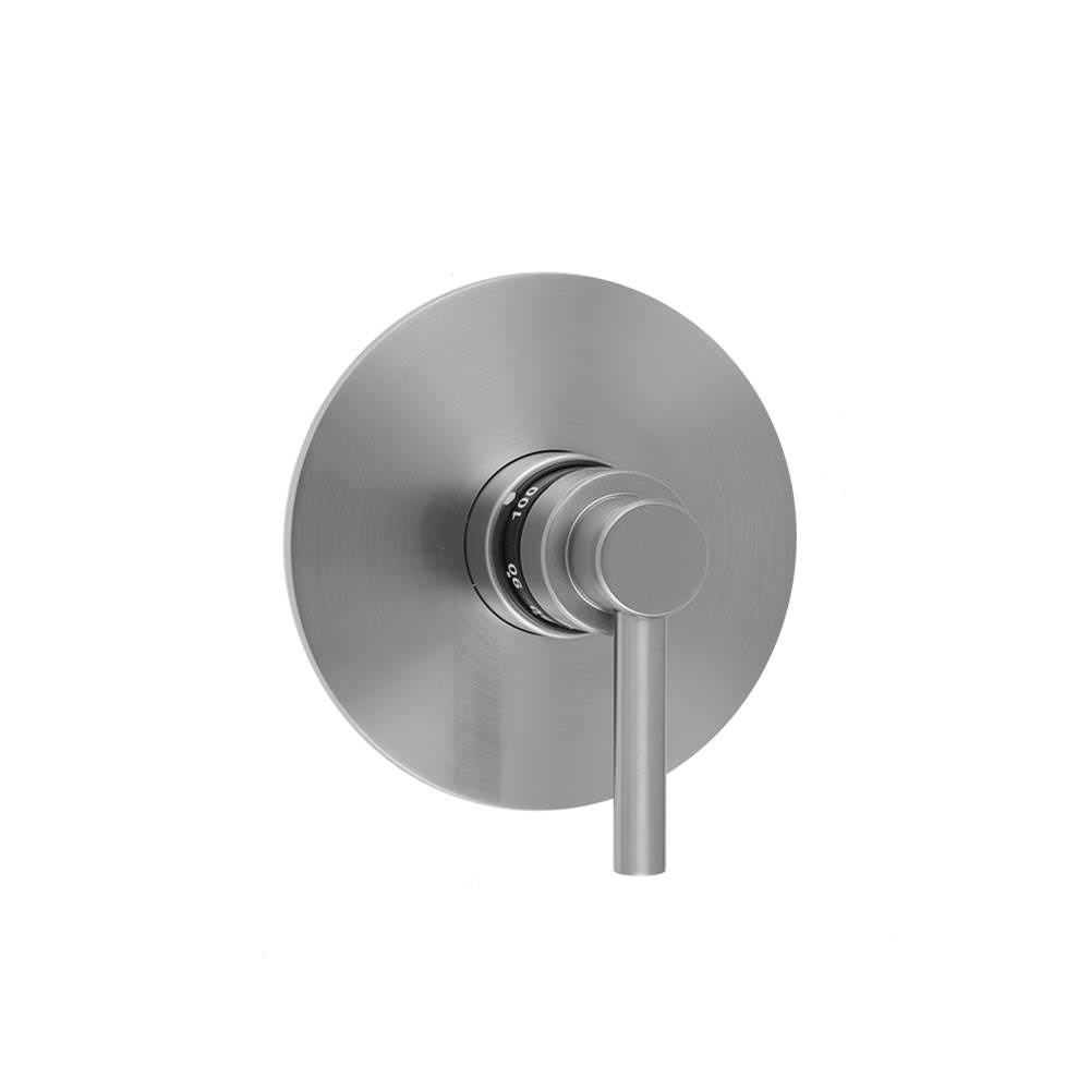 Matte Black Round Plate with Low Lever Trim for Thermostatic Valves V93118