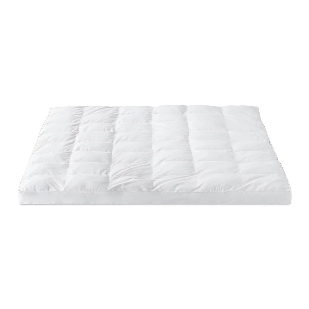 Queen Plush Pillow Top Mattress Topper with Straps G78874