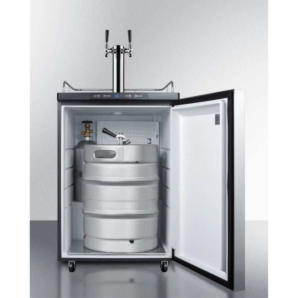 24 Built In Beer Dispenser with Twin Taps P20647