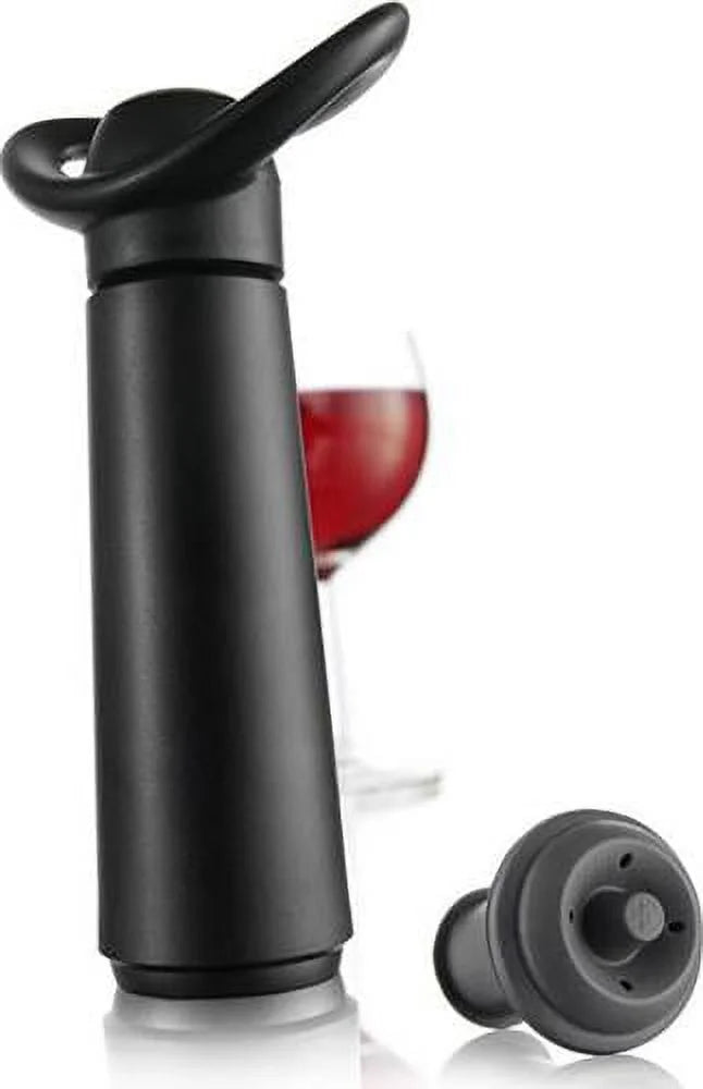 Black Wine Saver with 1 Pump 4 Stoppers R377