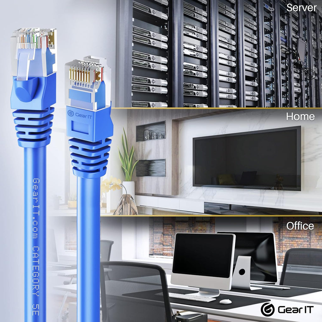 Cat5e Ethernet Patch Cable 7 Feet Blue O7690