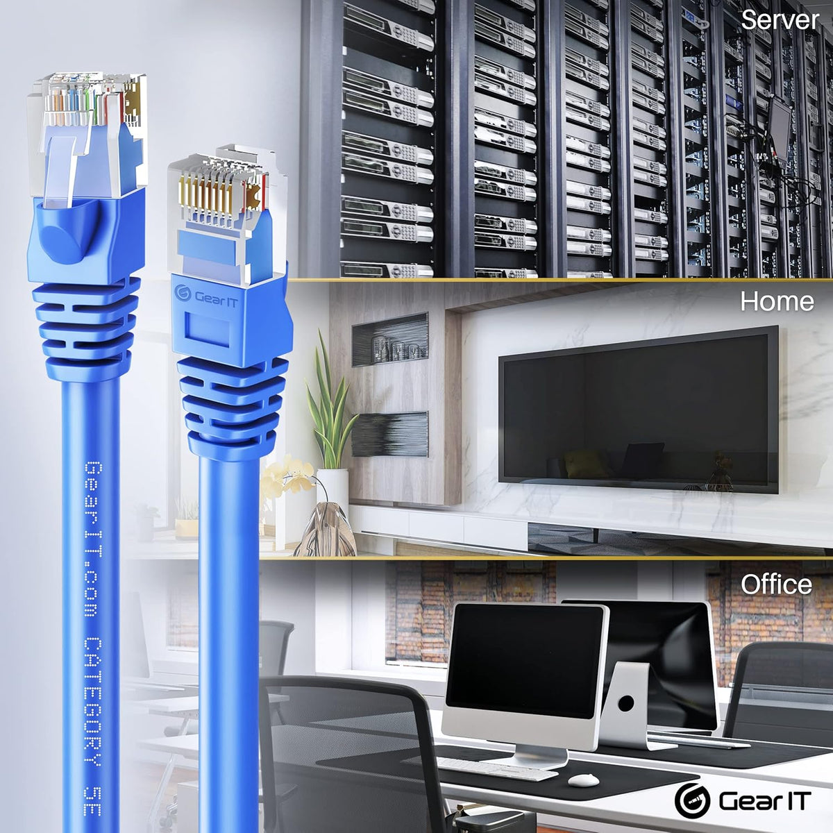 Cat5e Ethernet Patch Cable 7 Feet Blue O7690
