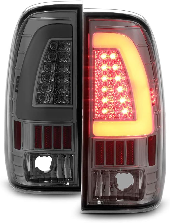 Red Clear LED Tail Lights Pair Left+Right L3010