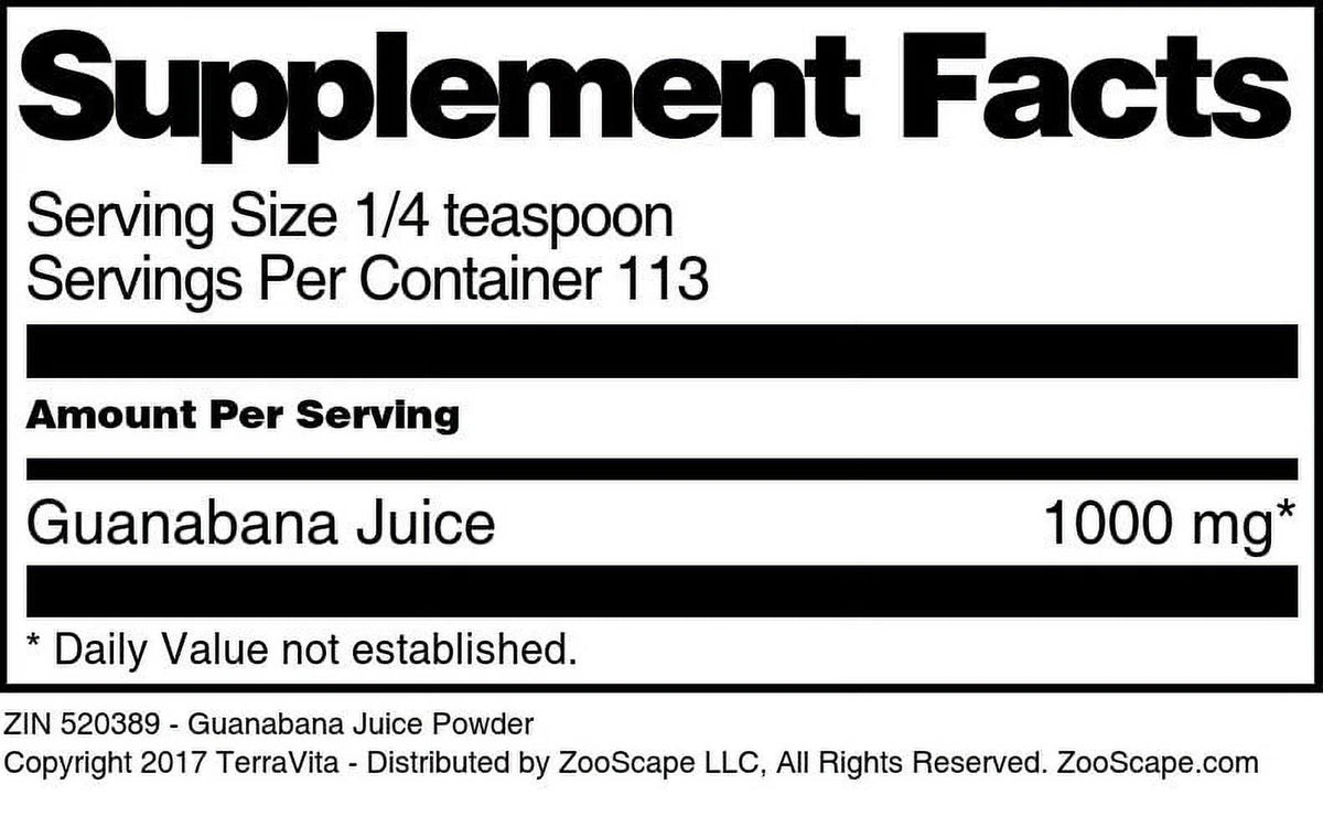 Guanabana Juice Powder 4 oz N63572