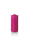 Slim Pillar Candles, Hot Pink, Set of 16 T337