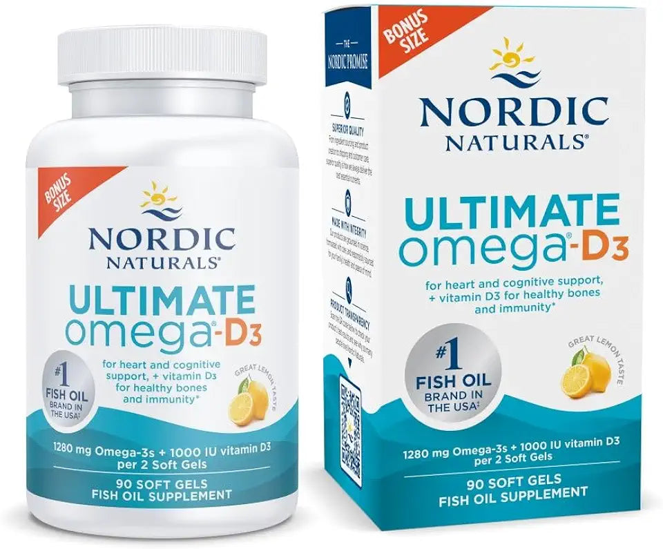 90 Soft Gels Lemon Flavor Omega-3 Vitamin D3 J31342