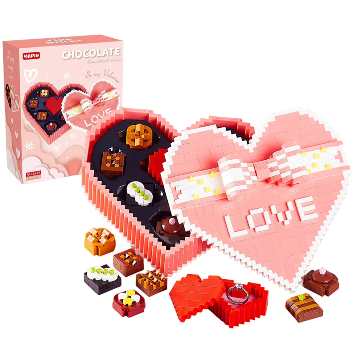1999 Pieces Chocolate Building Blocks STEM Brick Kits Toy L3207