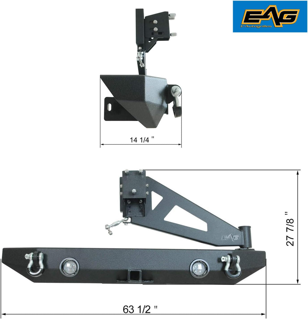 Rear LED Bumper with Tire Carrier K467
