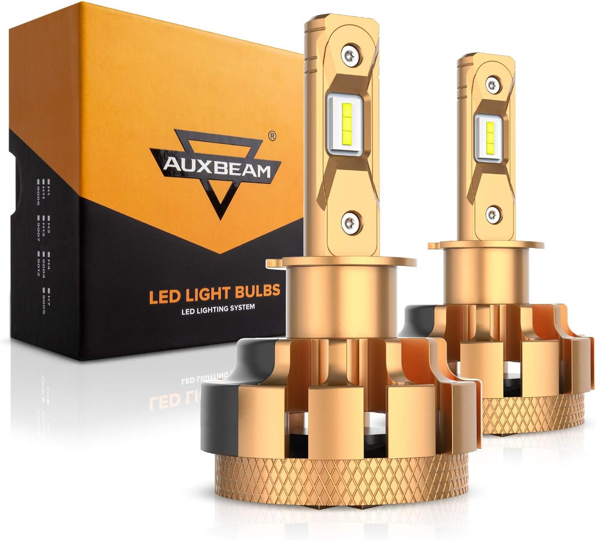 H3 LED Light Bulbs, 70W 14000lm Per Pair, 6000K Cool White, Pack of 2 R922