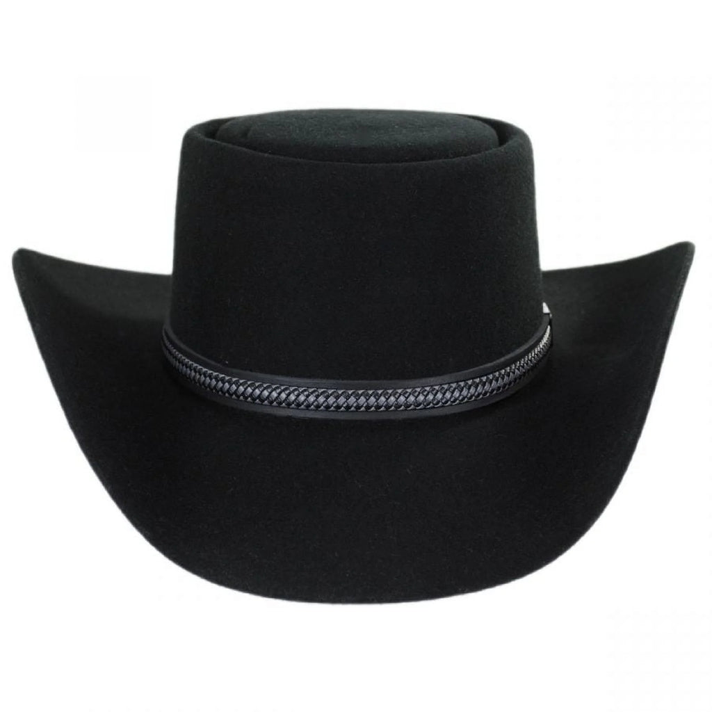 Black Wool Felt Gambler Hat S2560