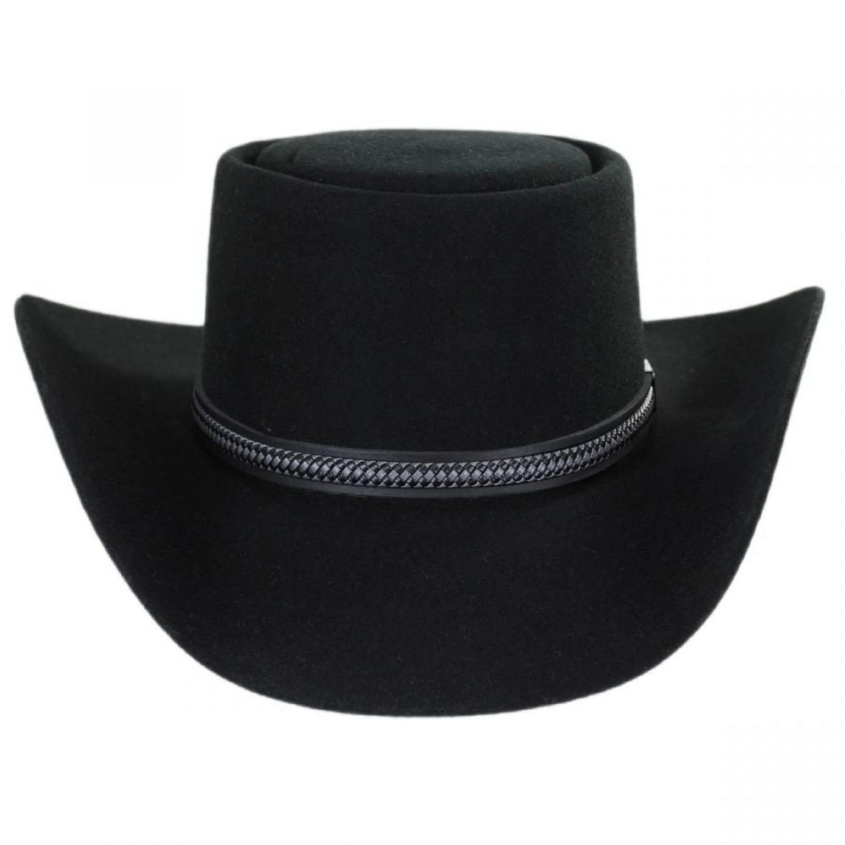 Black Wool Felt Gambler Hat S2560