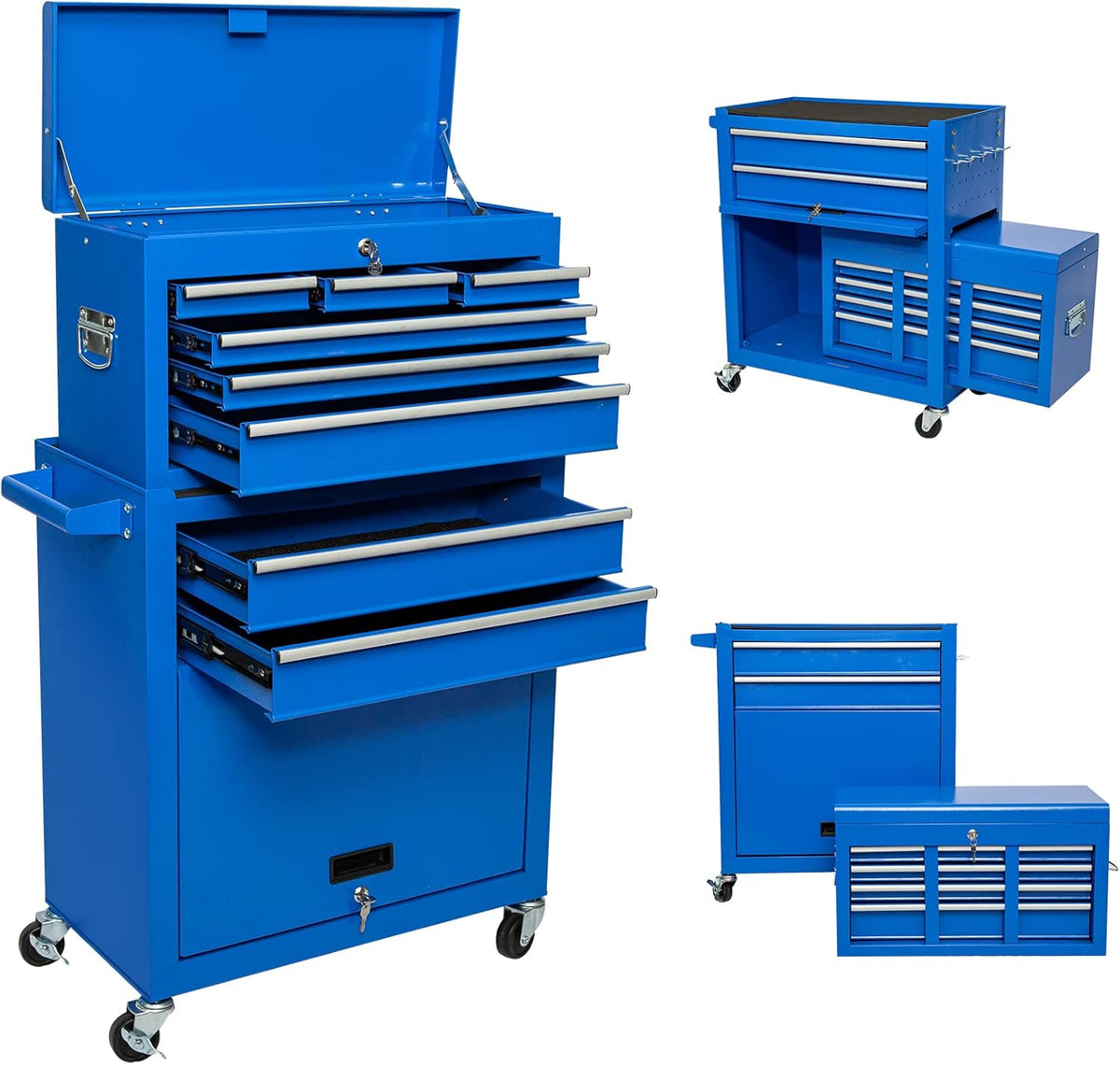 8 Drawer Rolling Metal Tool Chest with Wheels R972462