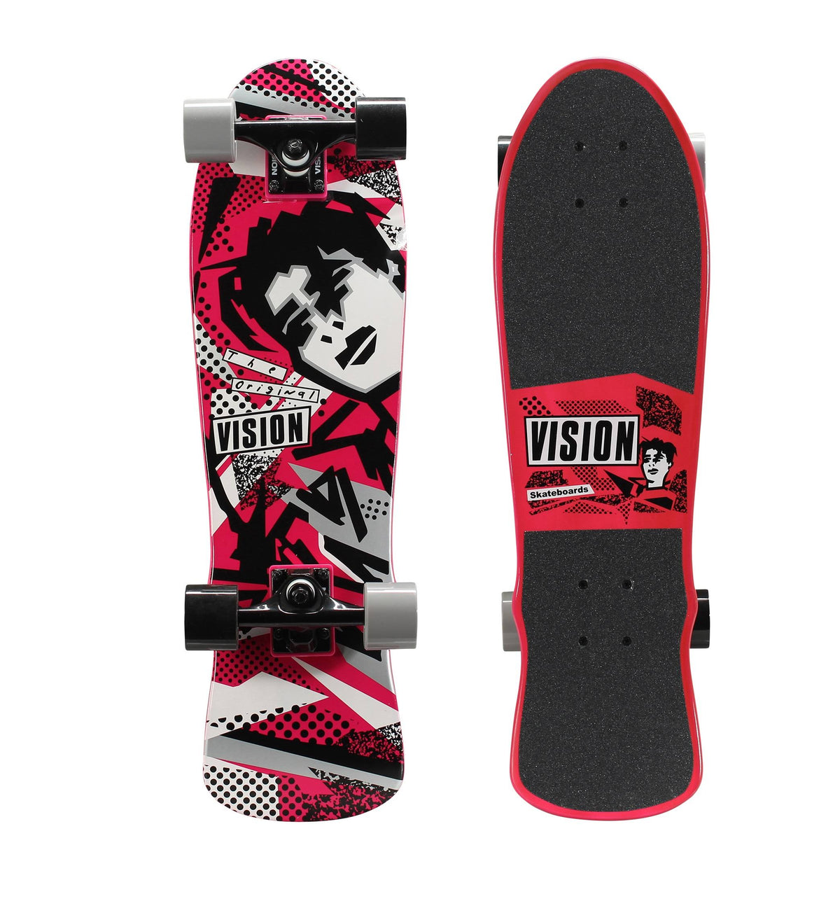 Pink Black Mini Cruiser Skateboard E780