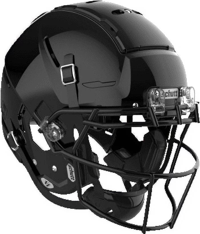 Black Football Helmet with Carbon Steel Mask S9612