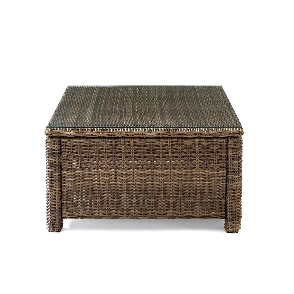 5 Piece Fabric Patio Sectional Set in Brown and Navy N439