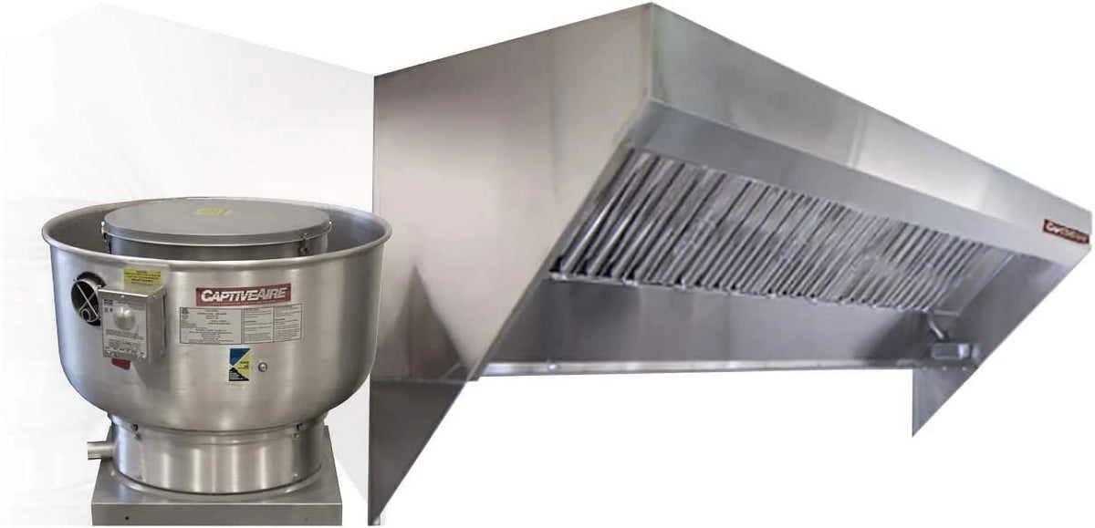 Food Truck Low Profile Exhaust Hood System with Fan and Duct Q430605