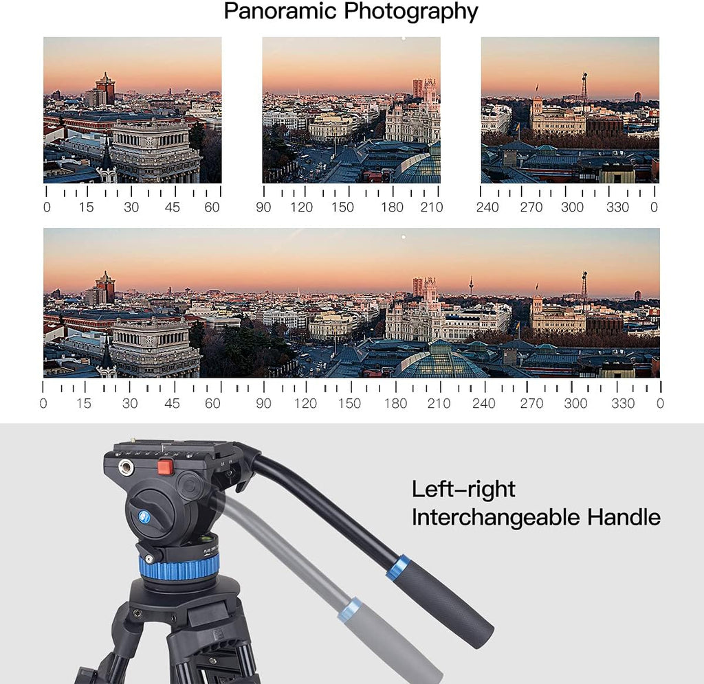 Heavy Duty Video Tripod with Fluid Head H46714