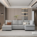 Gray U-Shaped Sectional Sofa G499
