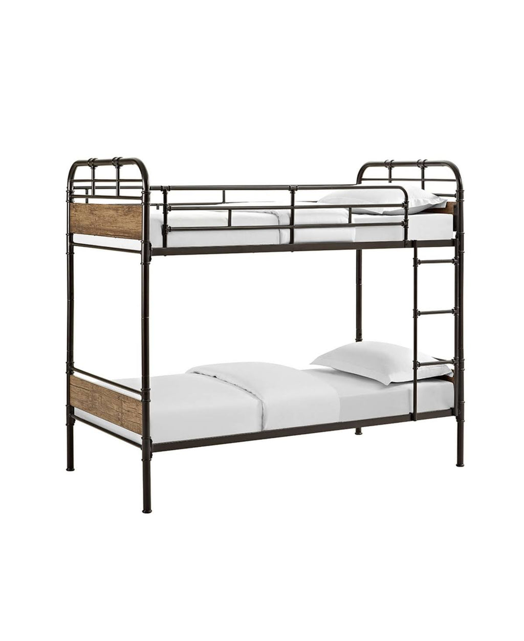 Twin Over Twin Metal Wood Bunk Bed J663895
