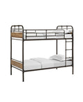 Twin Over Twin Metal Wood Bunk Bed J663895