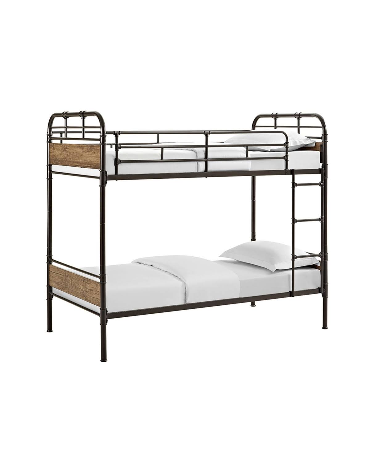 Twin Over Twin Metal Wood Bunk Bed J663895