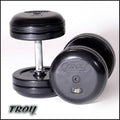 Rubber Encased Pro-Style Dumbbells with Rubber End Cap - 95 Pounds T40541