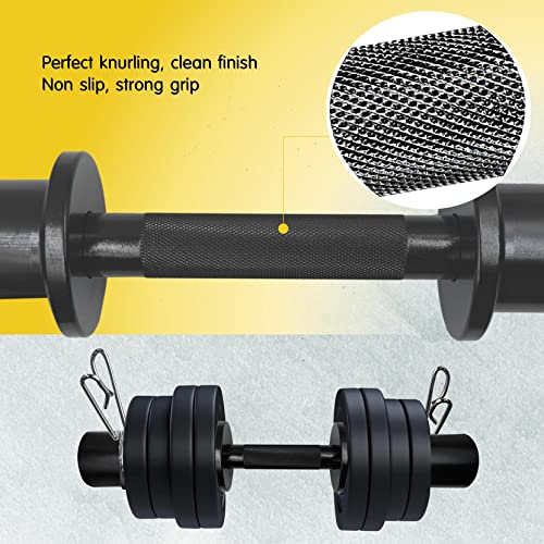 16" Olympic Dumbbell Handles, 150LBS Weight Capacity, 2 Pair Spring Collars Y84488