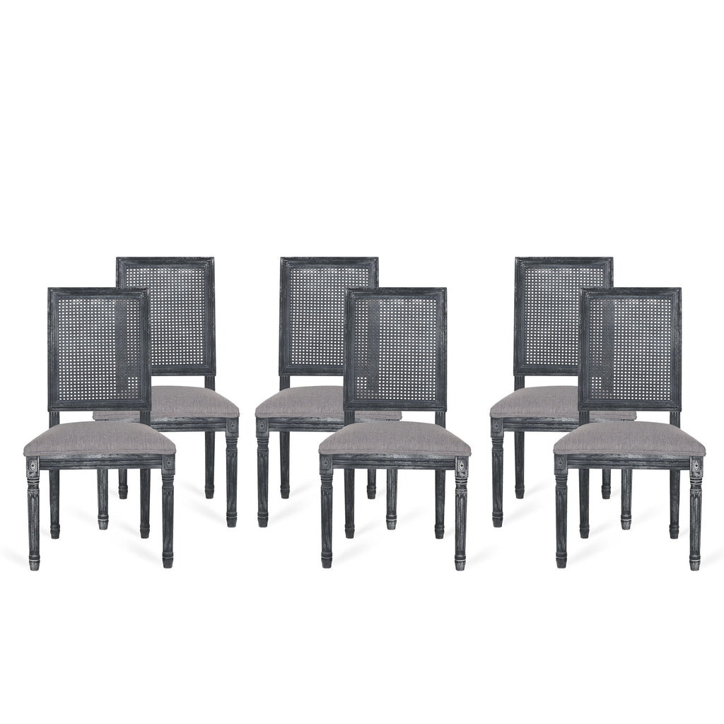 Gray Fabric Dining Chair Set of 6 C197423