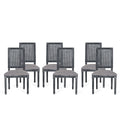 Gray Fabric Dining Chair Set of 6 C197423